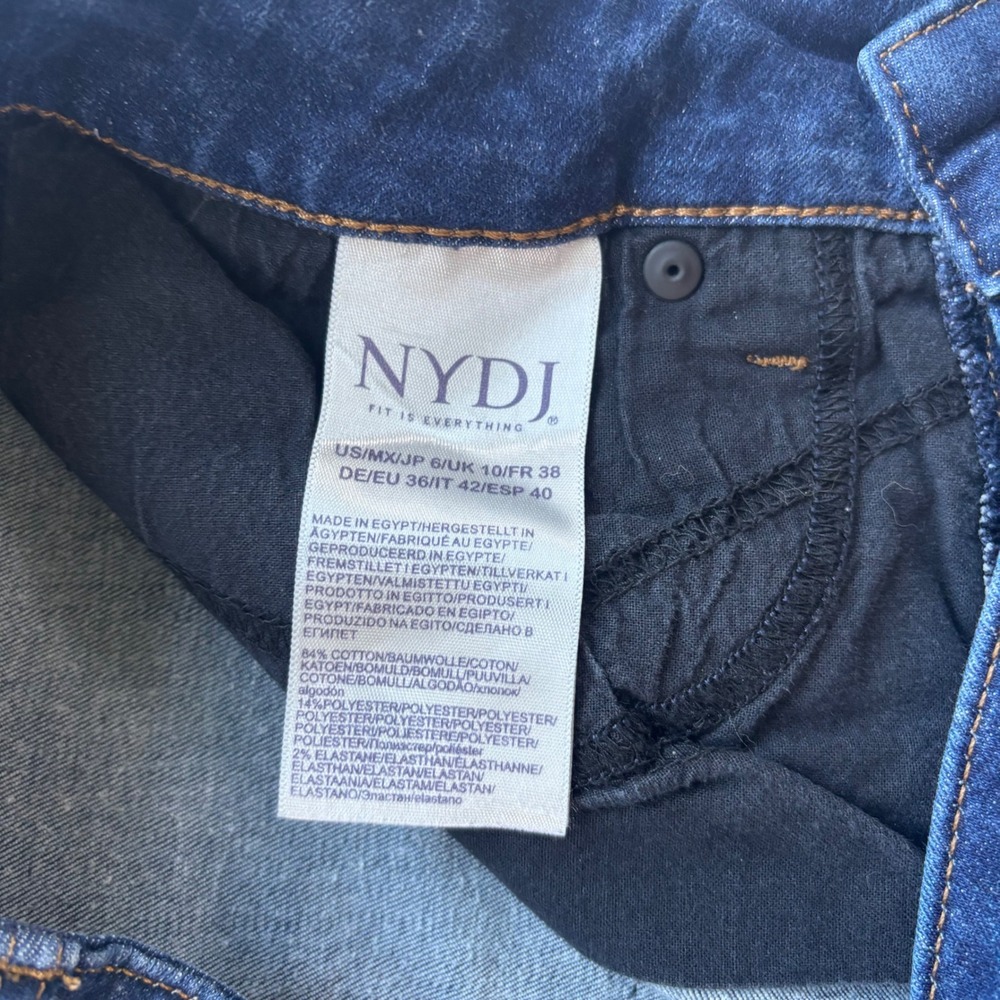 NYDJ Skinny Jeans Women Size 6 Dark Blue Lift‎ Tuck Indigo Denim Pants - Picture 4 of 11